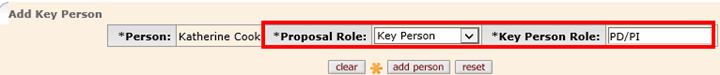 Key Person role box