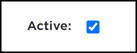 Active checkbox